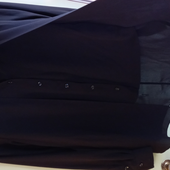 Women's BCBGGeneration XXS black dbl layered button up - Picture 6 of 7